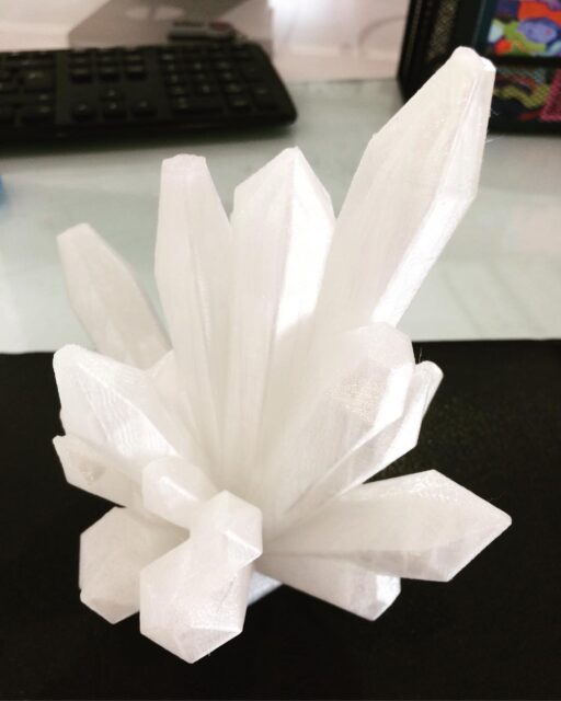 Look at this 3d printed #crystal! Translucent PETG filament. #sharebot42 #sharebot #3dprinter  #filament #petg #frozen #3dp #makerbot #design #print #3D #3 #graphicdesign #business #3dprint #startup #twitch #Tech #innovation #3dprinting #3dhubs #nerds #crystals